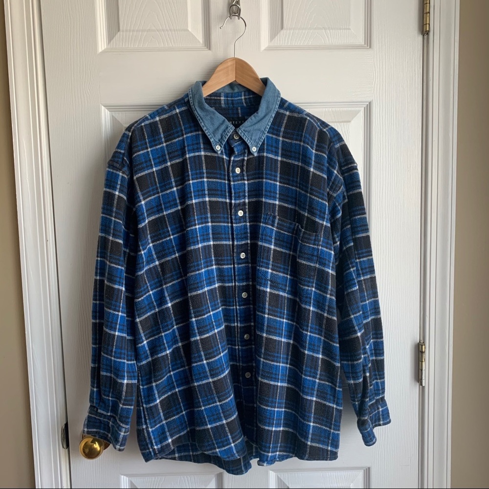 Denim Collared Blue Flannel